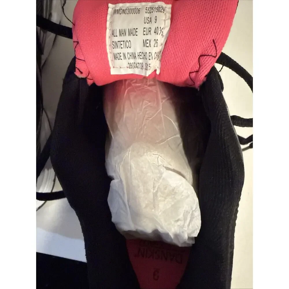New Danskin Now Womens Athletic Shoes Black Pink Lace Up Low Top Mesh Size 9